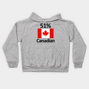 Funny Canada Heritage 51% Canadian Kids Hoodie